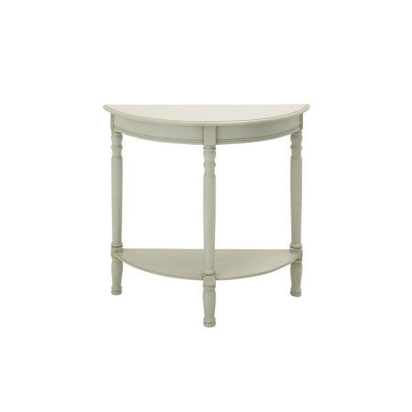 Wood White Half Round Console Table (32 inches wide x 32 inches high ...