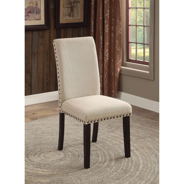 Dodson I Black And Beige Contemporary Parsons Side Chair