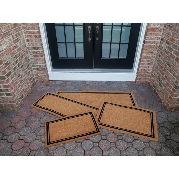 Black Rubber Door Mat Frame for Coir Mat Inserts Indoor & Outdoor Smart Garden Rugs & Carpets