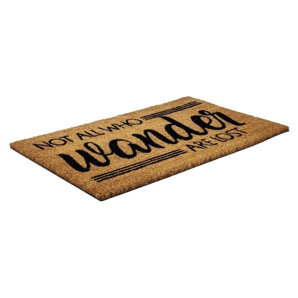 Not All Who Wander Slip Resistant Coir Doormat