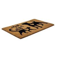 doormat coir cats backing vinyl welcome