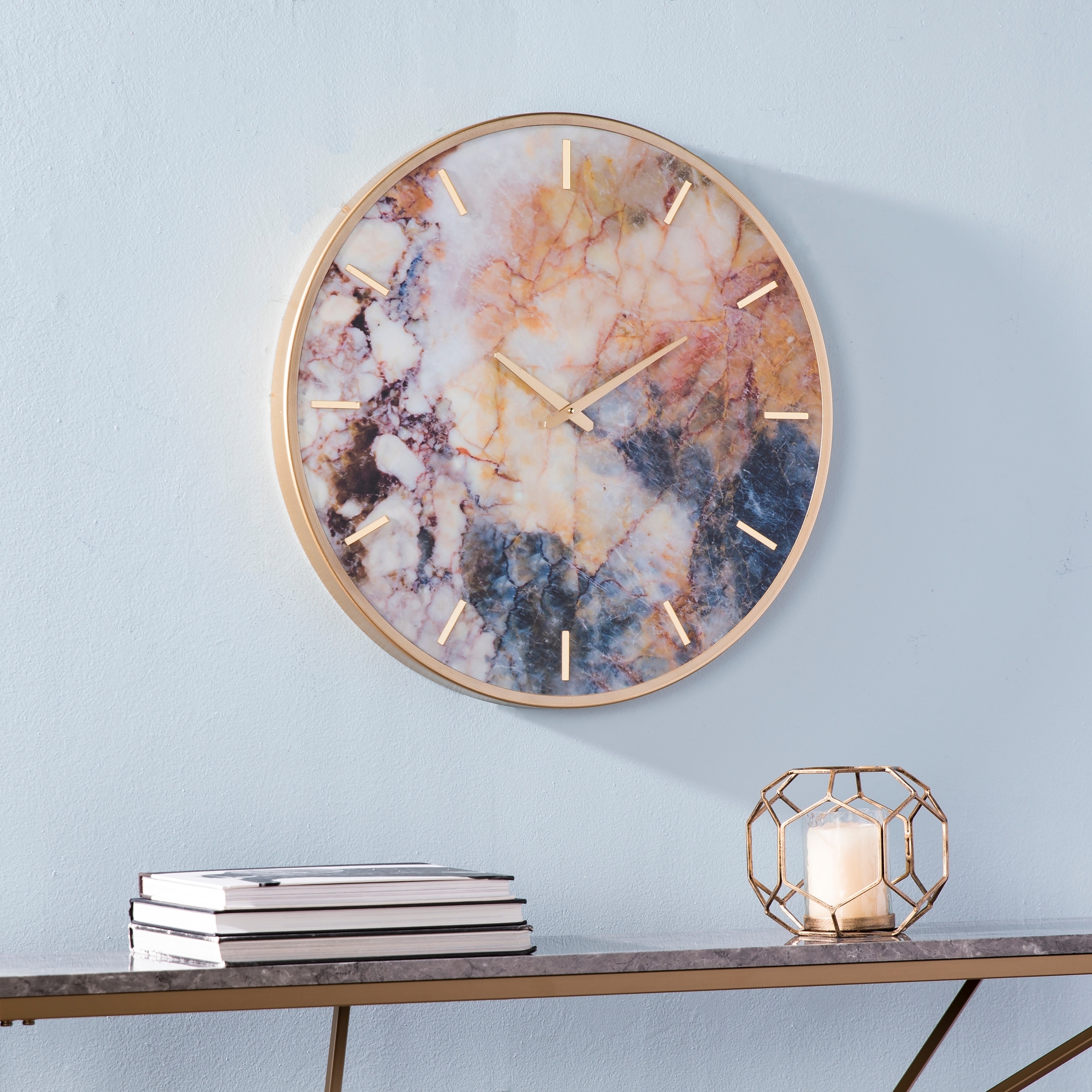 SEI Furniture Marietta Multicolor Wall Clock