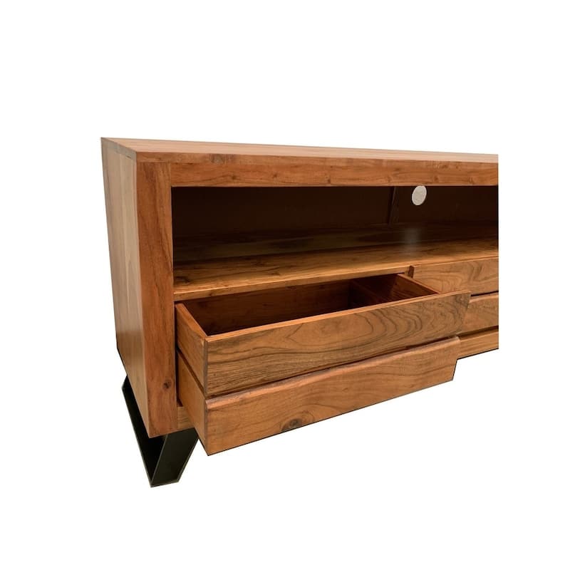 Handmade Solid Acacia Wood Live Edge TV Console