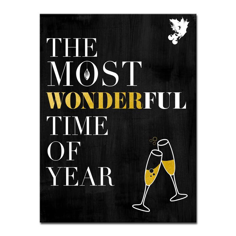 Ready2HangArt 'Time of Year' Wrapped Canvas Christmas Textual Wall Art