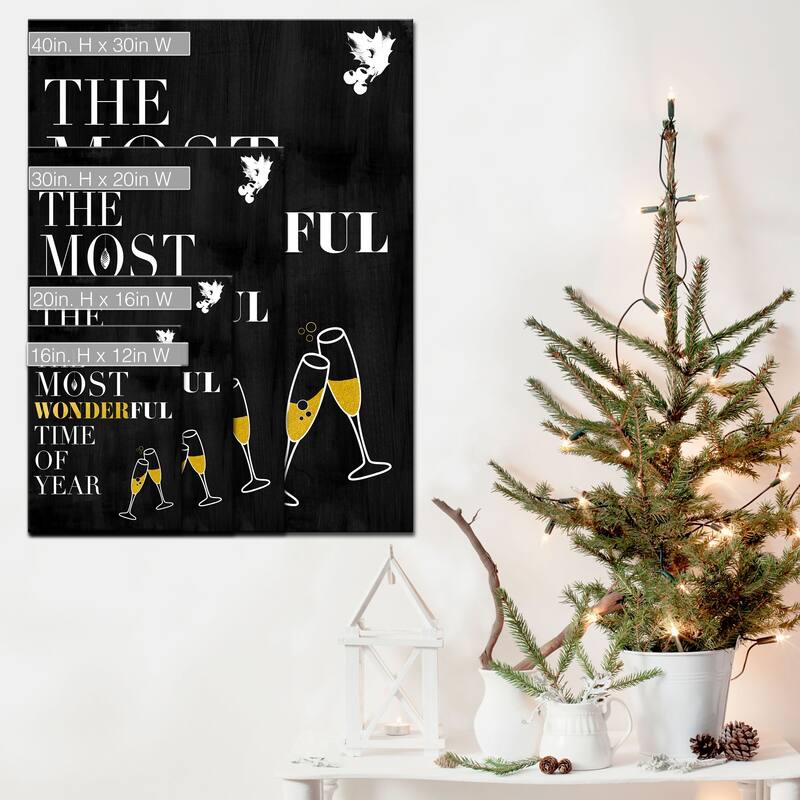 Ready2HangArt 'Time of Year' Wrapped Canvas Christmas Textual Wall Art