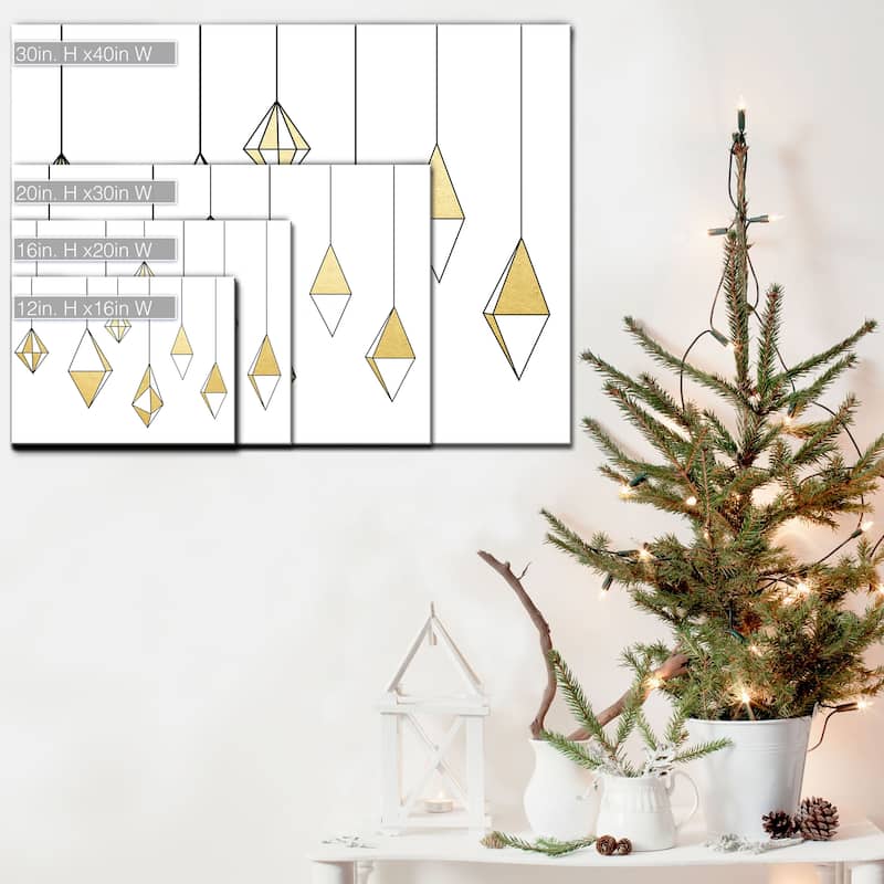 Ready2HangArt 'Glam Dangles' Wrapped Canvas Christmas Wall Art