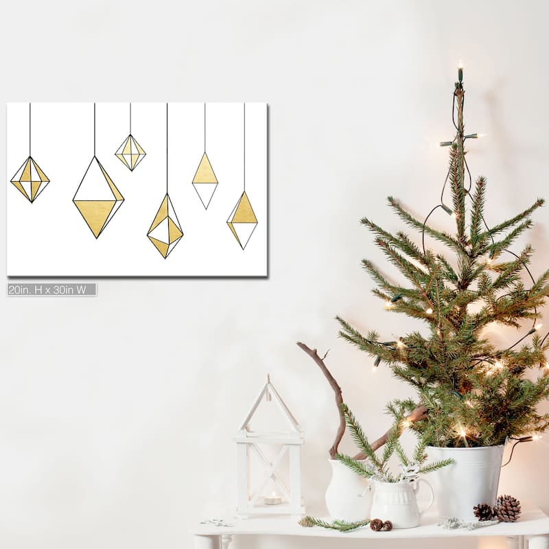 Ready2HangArt 'Glam Dangles' Wrapped Canvas Christmas Wall Art - 30" W x 20" H