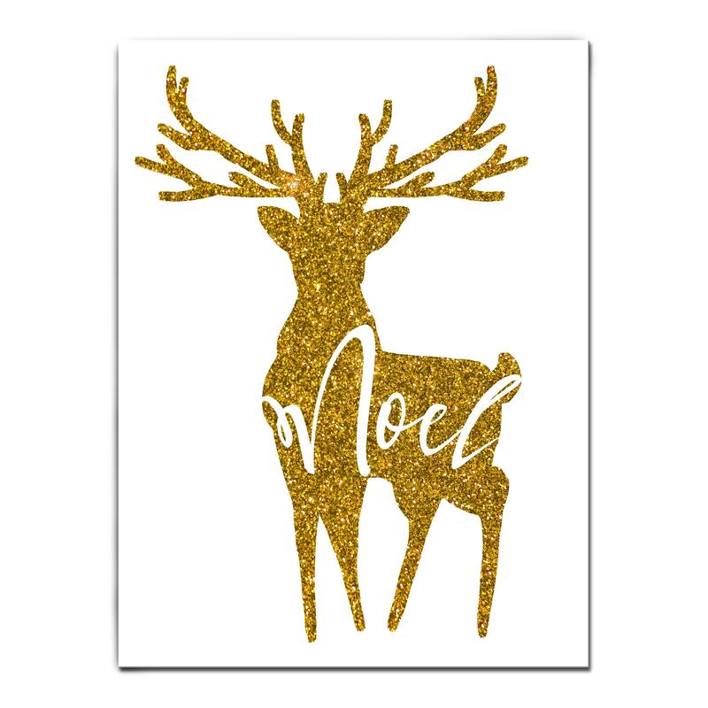 Ready2HangArt 'Glam Noel' Wrapped Canvas Christmas Textual Wall Art
