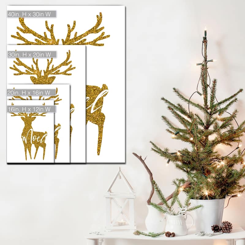 Ready2HangArt 'Glam Noel' Wrapped Canvas Christmas Textual Wall Art