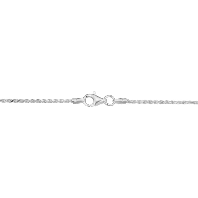 Sterling Silver 1.3 millimeter Diamond Cut Rope Necklace (14-30 inch)