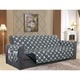 preview thumbnail 1 of 0, Elegant Comfort 2-Tone Bloomingdale Pattern Quilted Loveseat Furniture Protector Black-Gray