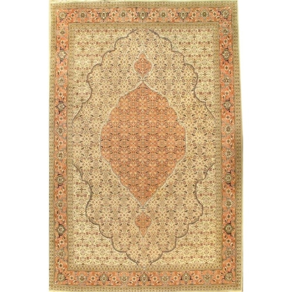 Pasargad DC Antique Persian Tabriz Hand-Knotted Rug - 8'2" x 12'6" - 8'2" x 12'6"