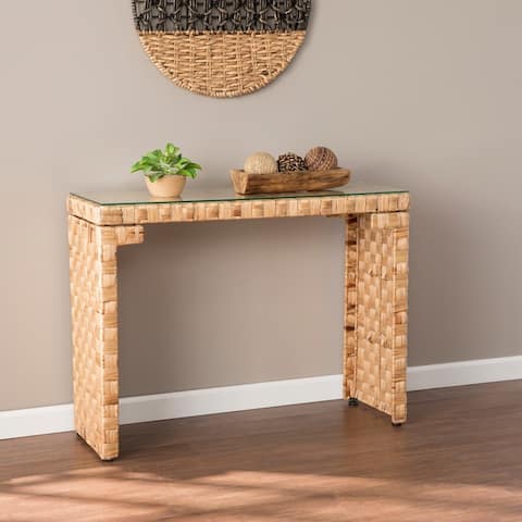 The Curated Nomad Terraza Hyacinth Console Table