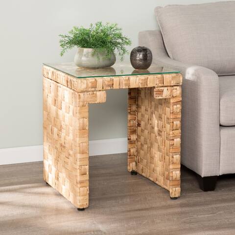 The Curated Nomad Terraza Hyacinth End Table