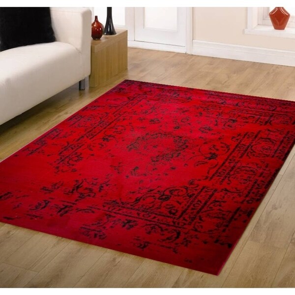 Jaime Red Area Rug - 5' x 7'