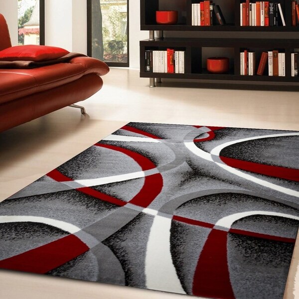 Katelynn Area Rug F 7500 Gray-Red 2' x 3' - 2' x 3'