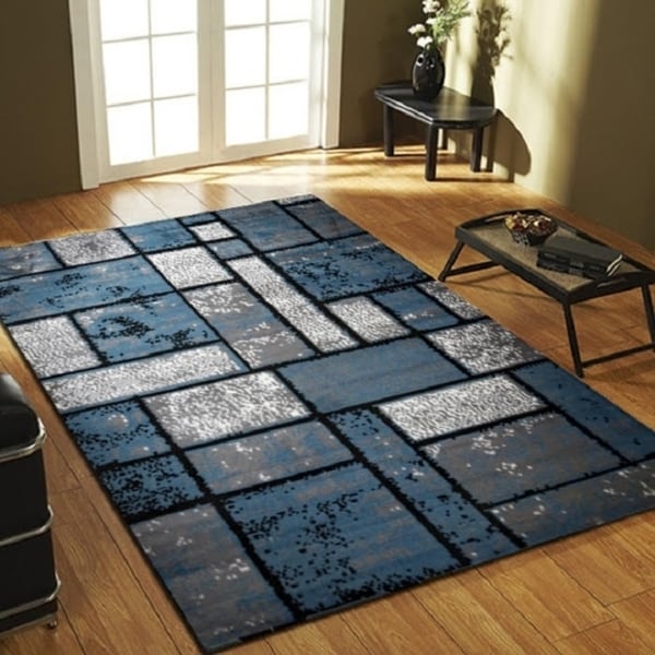 Giuliana Dusty Brick Area Rug F 7513 Blue-Gray 8' x 10' - 8' x 10'