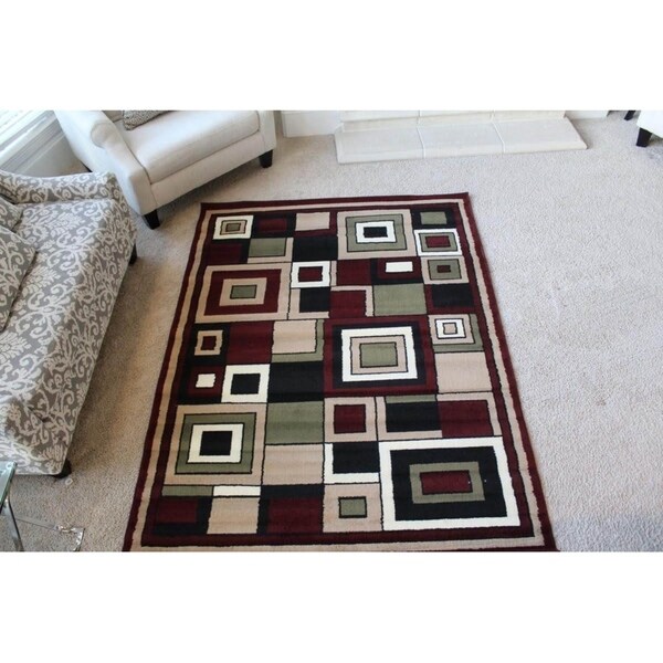 Karyn Red Indoor Area Rug - 8' x 10'