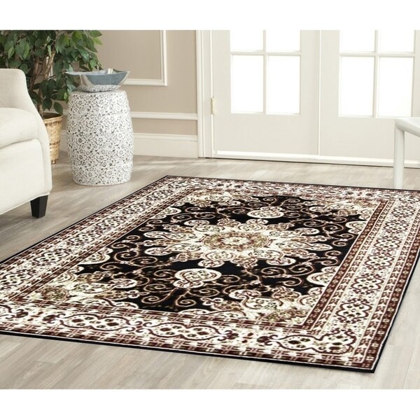 Meredosia Oriental Area Rug Nairobi 0307 Black 5' x 7' - 5' x 7'