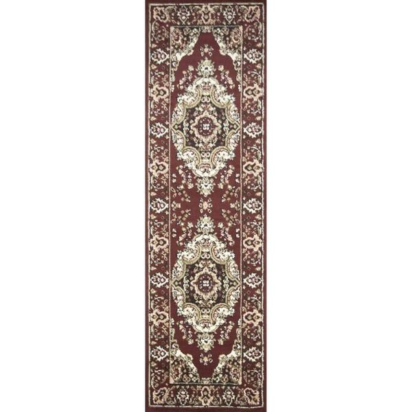 Stevens Oriental Clic Red Black Indoor Runner Rug 2 Ft By Clic Red Black Indoor Runner Rug