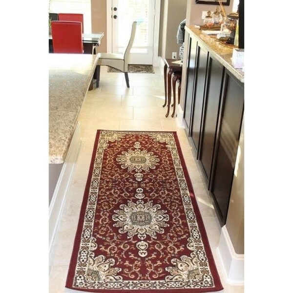 Meredosia Oriental Area Rug Nairobi 0307 Red 3' x 8' - 3' x 8'