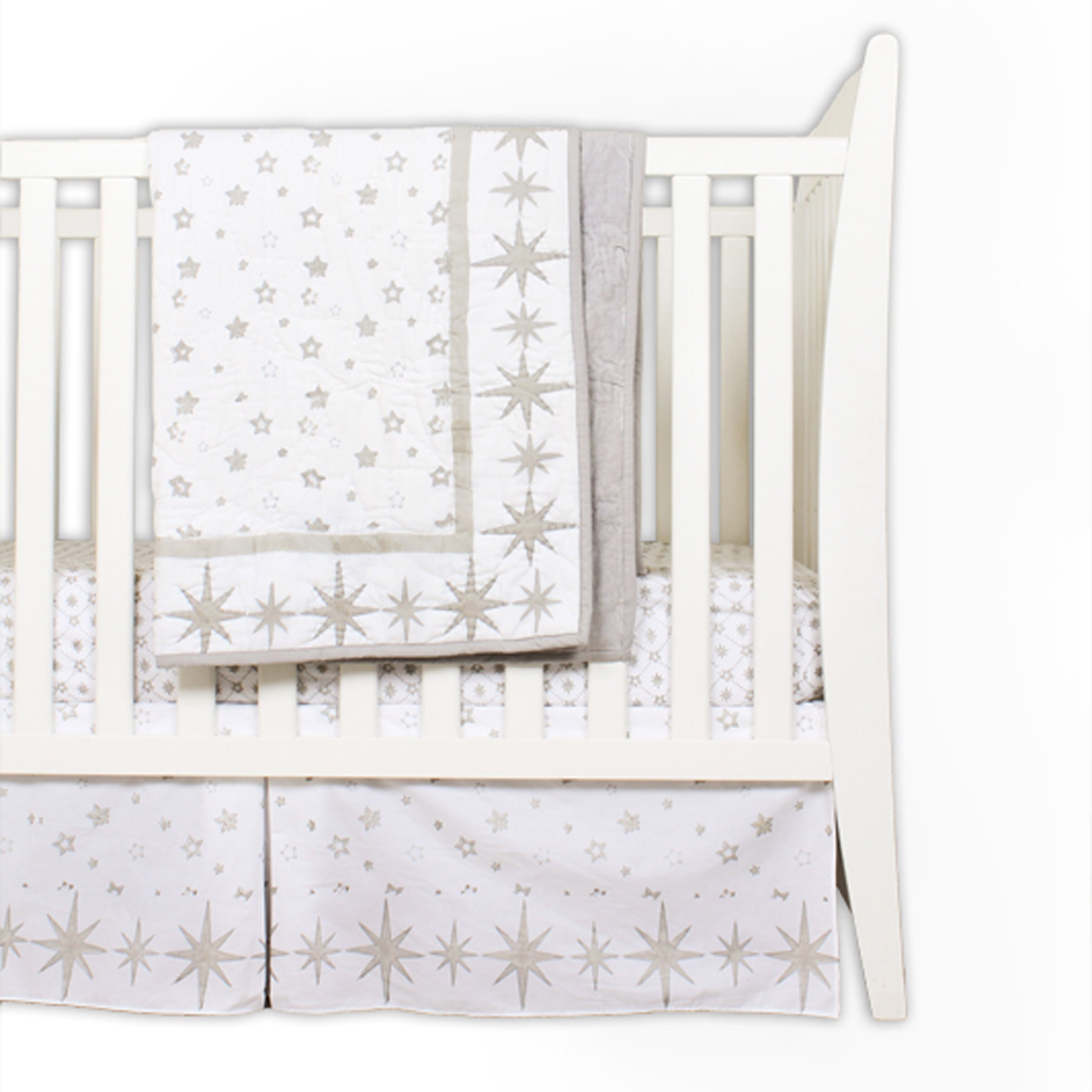 Shop Petite Namaste Silver Starry Night 3 Piece Bedding Set