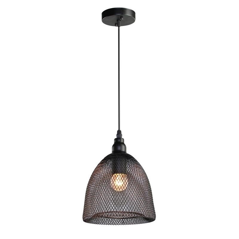 Lnc 1 Light Wire Mesh Grid Pendant Light