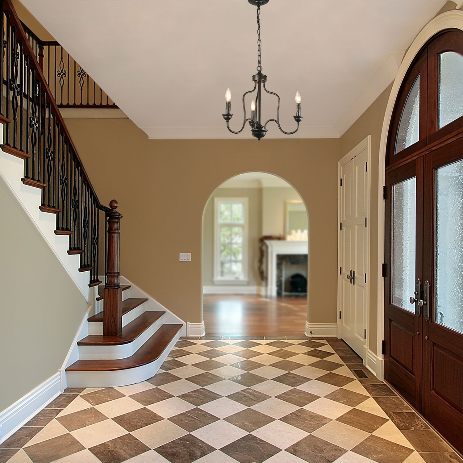 LNC 3-Light Traditional Chandelier Lighting Ceiling Pendant Lights - Chandeliers For Bedrooms by Overstock.com