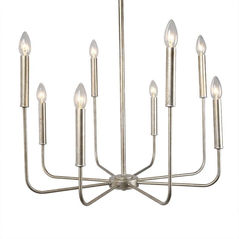 LNC 8-Light Chandelier Lighting Champagne Pendant Lights Chandeliers - Chandeliers For Bedrooms by Overstock.com