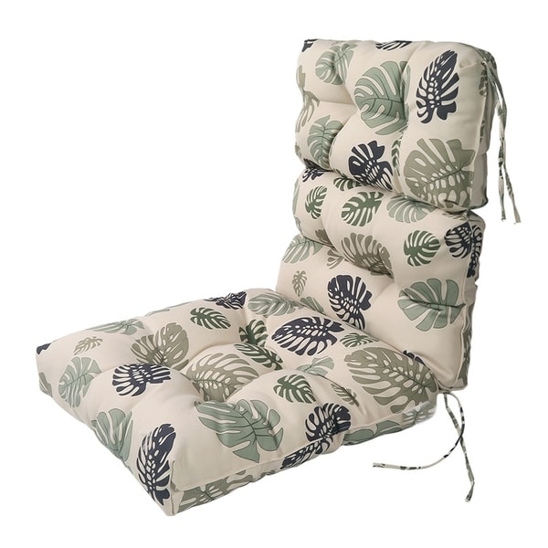 LNC Indoor Outdoor Lounge Chair Cushions Patio High Back Cushion Green