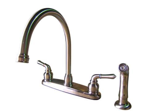 Arched Satin Nickel Kitchen Faucet