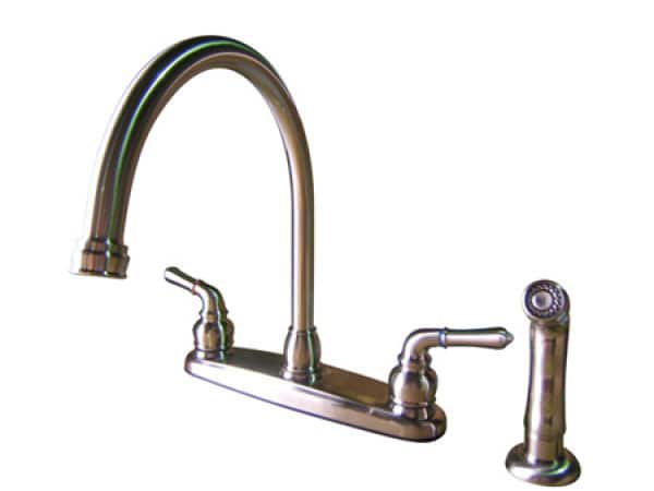 Kingston Brass Arched Satin Nickel Kitchen Faucet