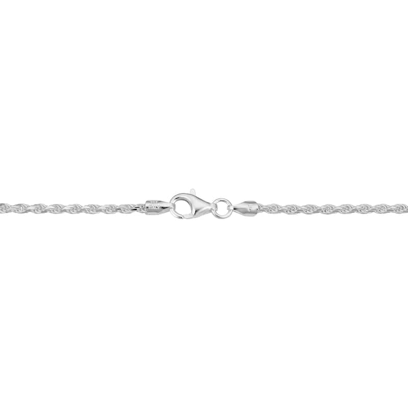 Sterling Silver 1.7 millimeter Diamond Cut Rope Necklace (14-30 inch)