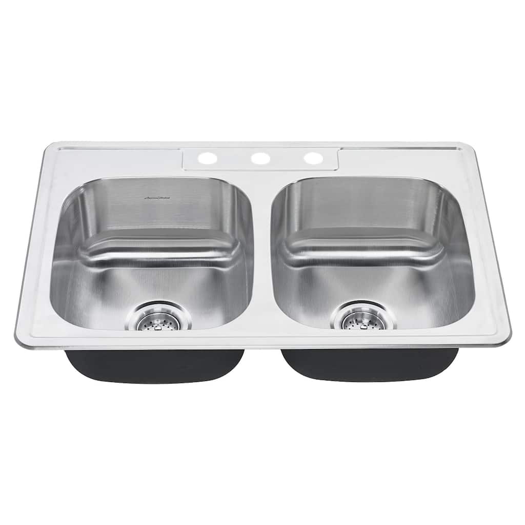 American Standard Colony 33x22 Double Bowl Stainless Steel Kitchen Sink