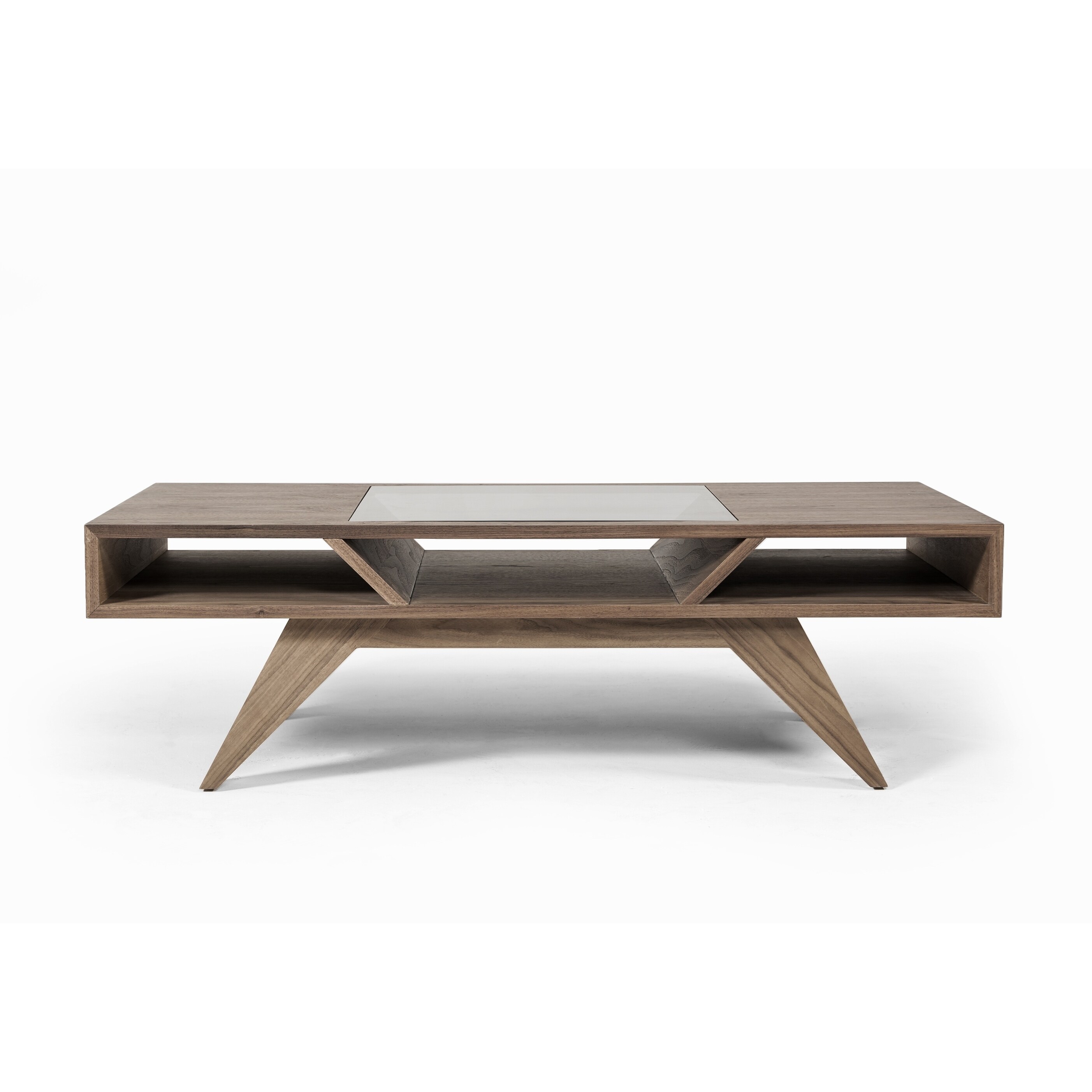 Stunning modrest coffee table Modrest Dublin Modern Walnut Coffee Table Overstock 25456930