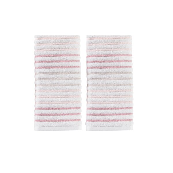 SKL Home Madison Stripe Fingertip Towel Red 11" x 18" 