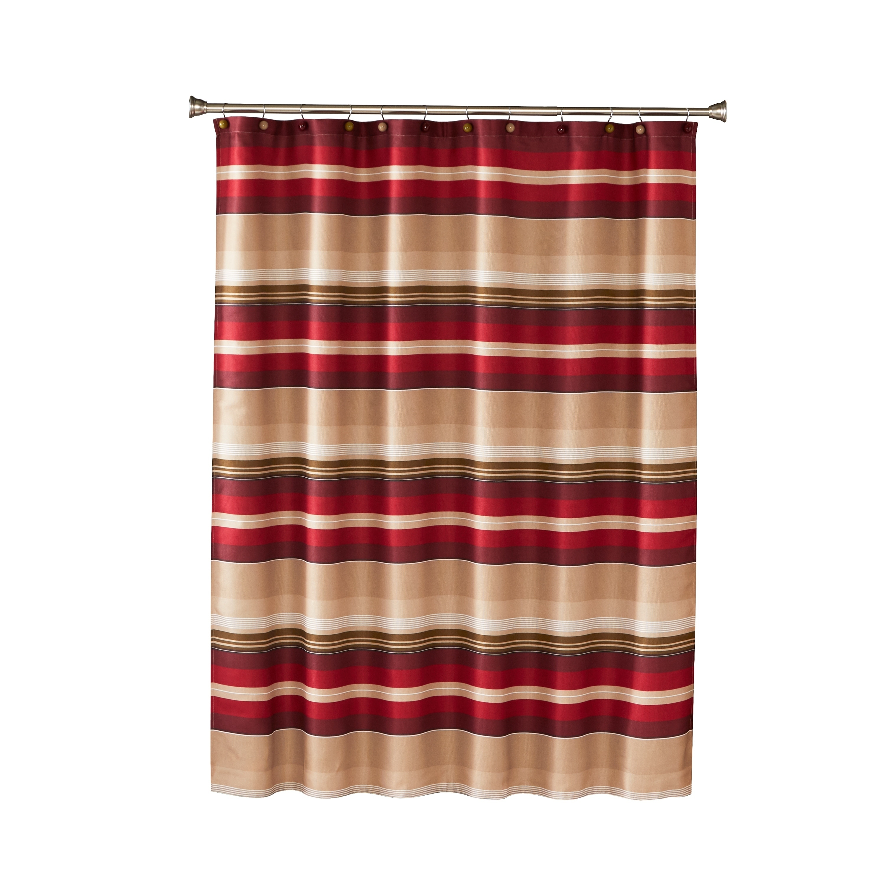 Skl Home Madison Stripe Shower Curtain Red 72 X 72 36326413989 Ebay