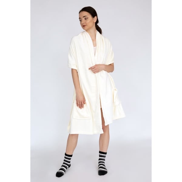 Fleece blanket robe hot sale