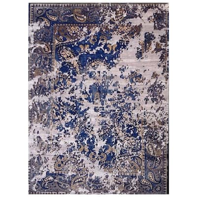 Handmade Erased Wool Rug (India) - 8'9 x 12'