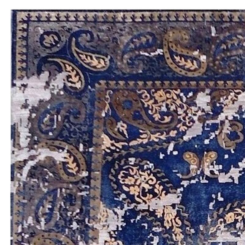 Handmade Erased Wool Rug (India) - 8'9 x 12'