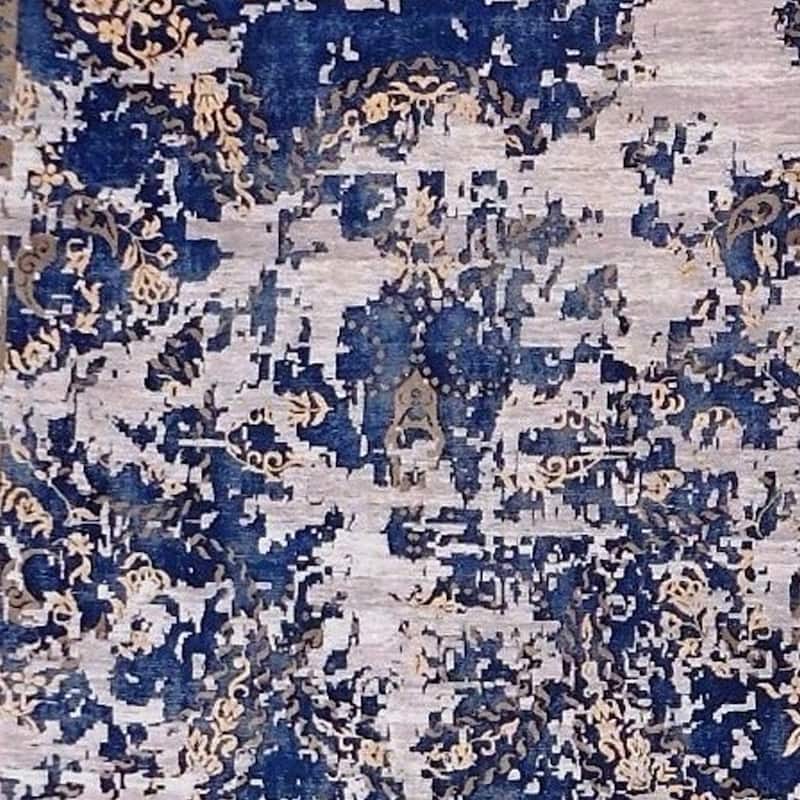 Handmade Erased Wool Rug (India) - 8'9 x 12'