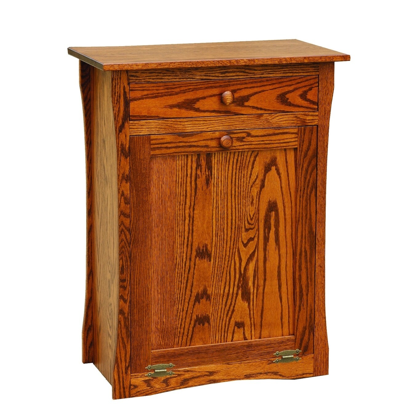 Shop Oak Tilt Out Trash Recycling Bin With Drawer On Sale Free