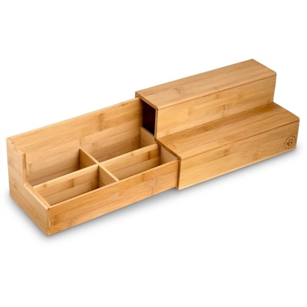 Shop Bamboo Coffee Tea Organizer With Side Drawer For K Cup Pods