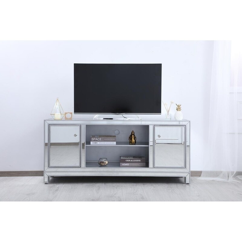 Indigo Home Antique Silver Mirrored Tv Stand Indigo Home Antique Silver Mirrored Tv Stand