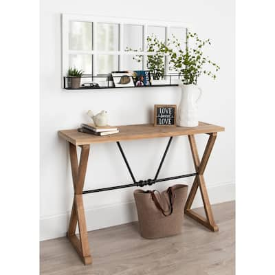 Kate and Laurel Travere Wood/Metal Console Table - 42x16x30