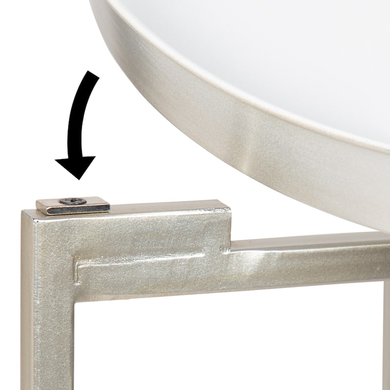 Kate and Laurel Celia Round Metal Foldable Tray Table - 14x14x25.75