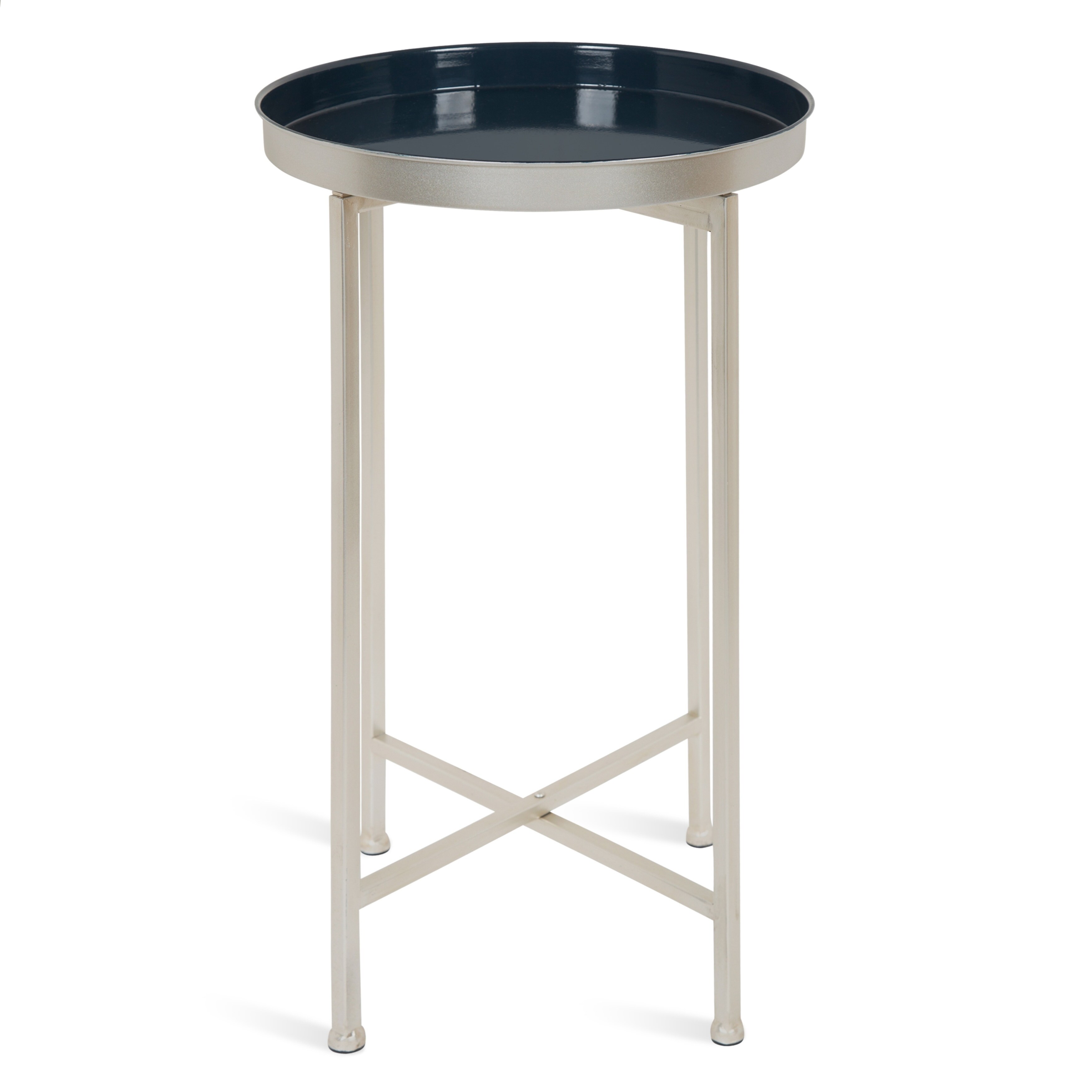 Kate and laurel celia metal round foldable tray 2024 accent table