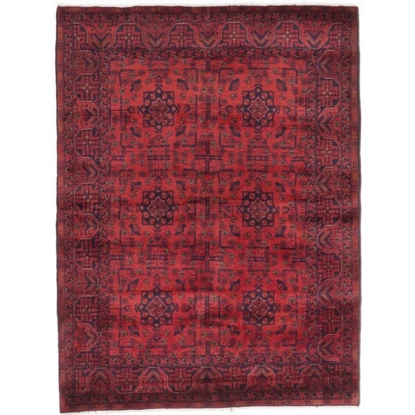 ECARPETGALLERY Hand-knotted Finest Khal Mohammadi Dark Copper Wool Rug - 4'11 x 6'6