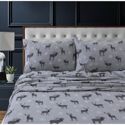200-GSM Heavyweight Cotton Flannel Printed Pillowcases (Set of 2)
