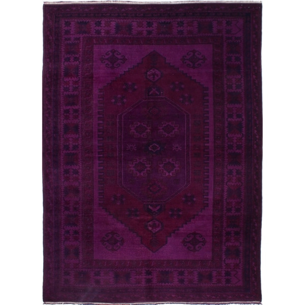 ECARPETGALLERY Hand-knotted Color Transition Indigo Wool Rug - 6'6 x 9'0